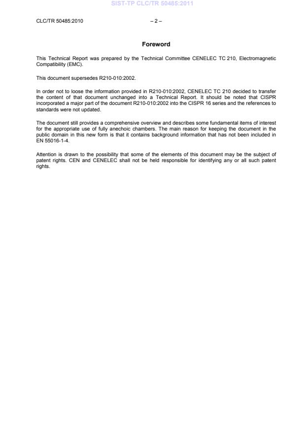 CLC/TR 50485:2010 TP CLC/TR 50485:2011 - BARVE - Page 4 preview