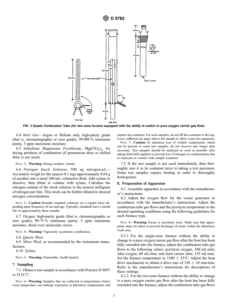 ASTM D5762-98 - Standard Test Method for Nitrogen in Petroleum and Petroleum Products by Boat-Inlet Chemiluminescence