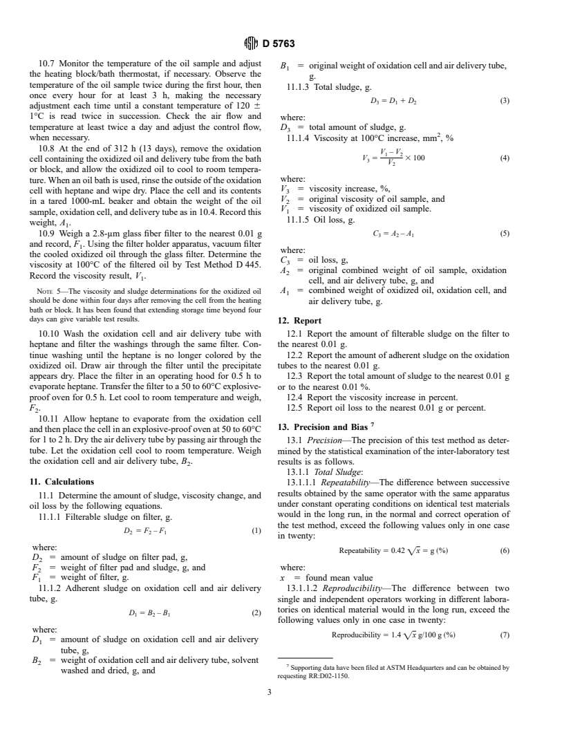 ASTM D5763-95 - Standard Test Method for Oxidation and Thermal Stability Characteristics of Gear Oils Using Universal Glassware