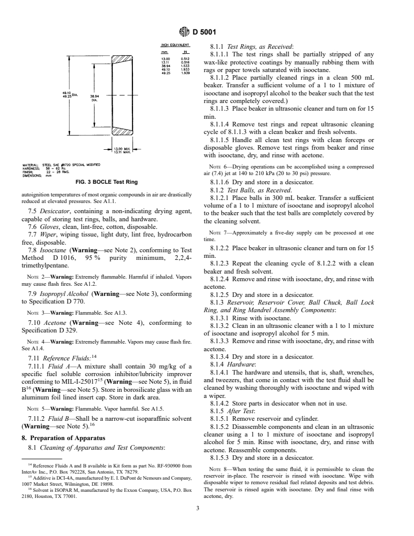 ASTM D5001-90a(1995)e1 - Standard Test Method for Measurement of Lubricity of Aviation Turbine Fuels by the Ball-on-Cylinder Lubricity Evaluator (BOCLE)