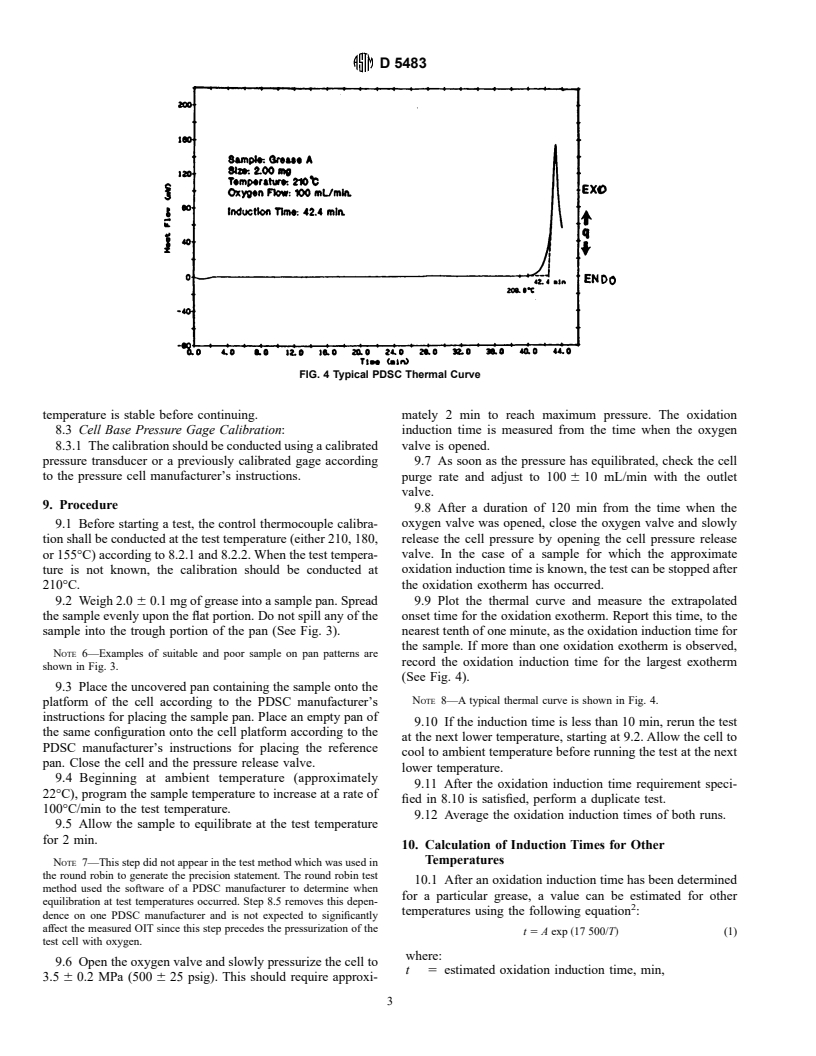 ASTM D5483-95 - Standard Test Method for Oxidation Induction Time of Lubricating Greases by Pressure Differential Scanning Calorimetry