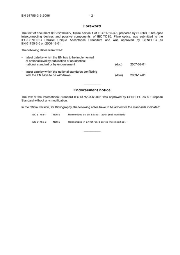 SIST EN 61755-3-6:2007 SIST EN 61755-3-6:2007 - Page 4 preview