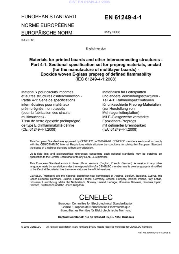 EN 61249-4-1:2008 EN 61249-4-1:2008 - Page 3 preview