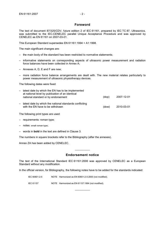 EN 61161:2007 EN 61161:2008 - Page 4 preview