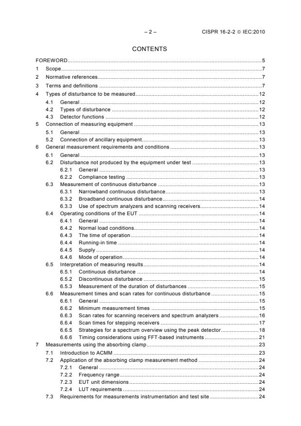 CISPR 16-2-2:2010 CISPR 16-2-2:2010 - Specification for radio disturbance and immunity measuring apparatus and methods - Part 2-2: Methods of measurement of disturbances and immunity - Measurement of disturbance power - Page 4 preview