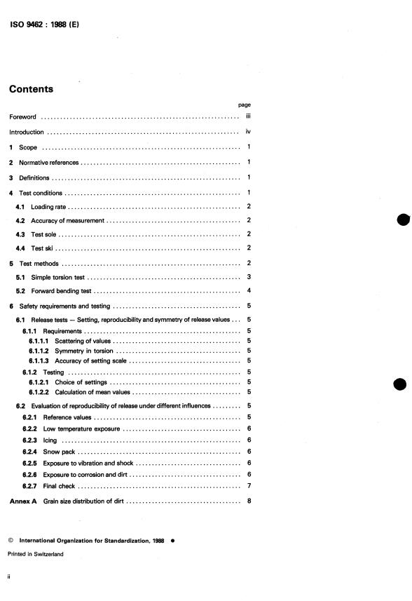 ISO 9462:1988 ISO 9462:1988 - Alpine ski-bindings -- Safety requirements and test methods - Page 2 preview