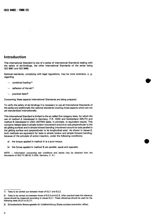 ISO 9462:1988 ISO 9462:1988 - Alpine ski-bindings -- Safety requirements and test methods - Page 4 preview