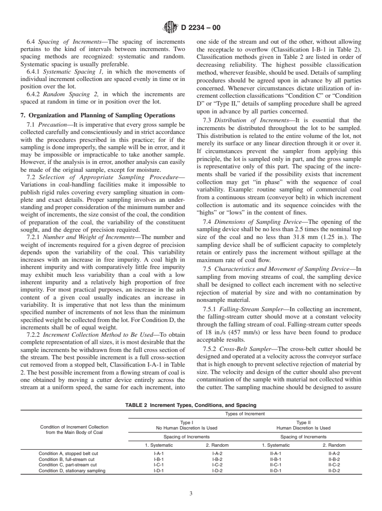 ASTM D2234-00 - Standard Practice for Collection of a Gross Sample of Coal