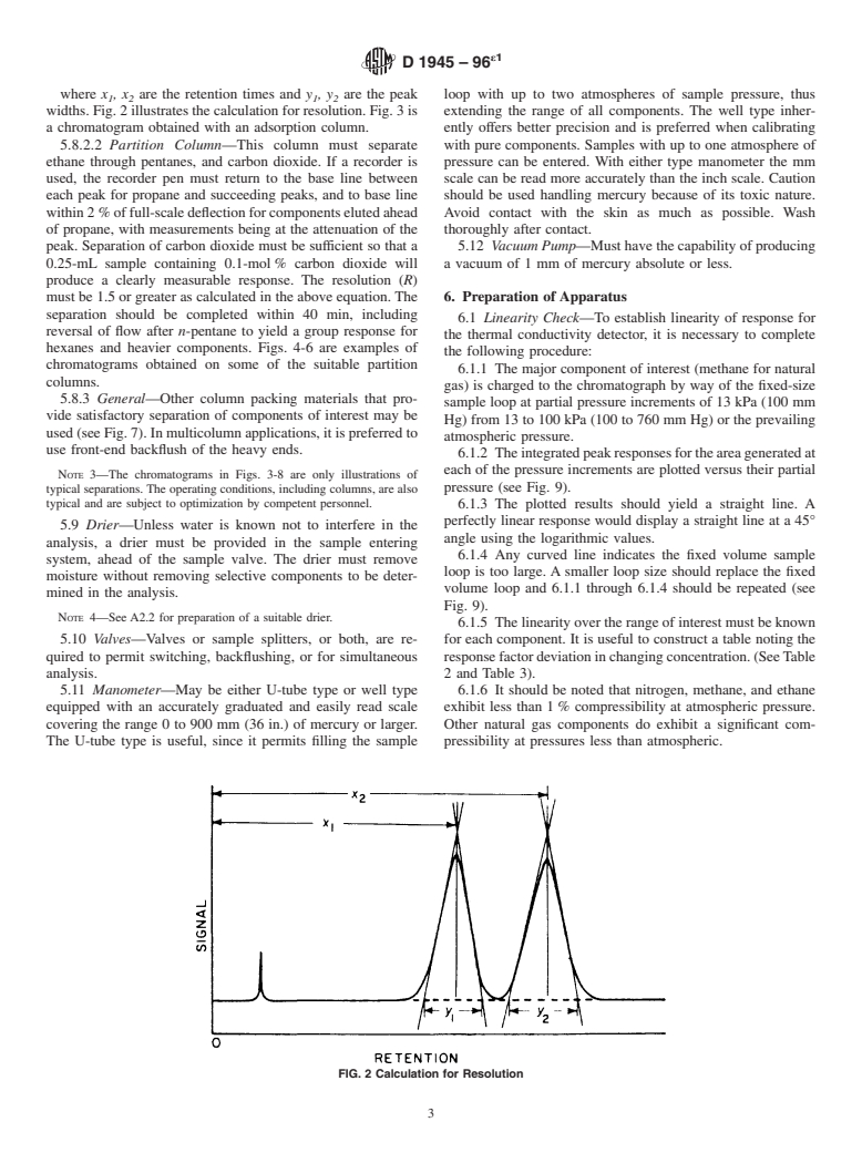 ASTM D1945-96e1 - Standard Test Method for Analysis of Natural Gas by Gas Chromatography