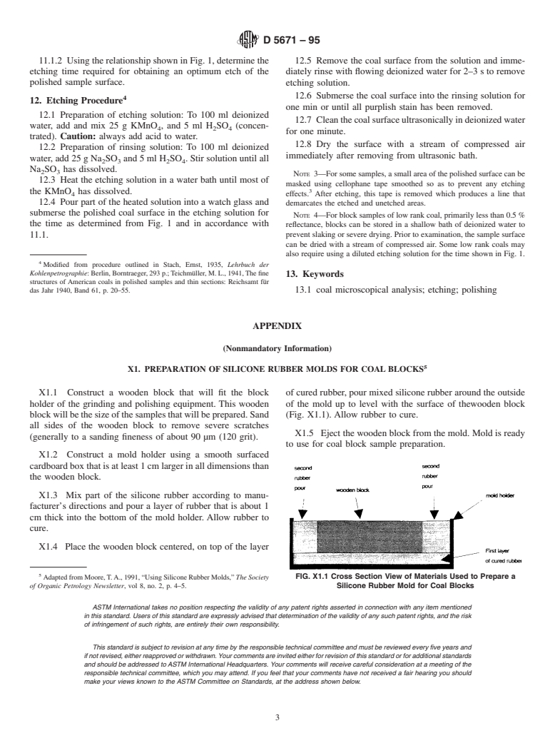 ASTM D5671-95 - Standard Practice for Polishing and Etching Coal Samples for Microscopical Analysis by Reflected Light