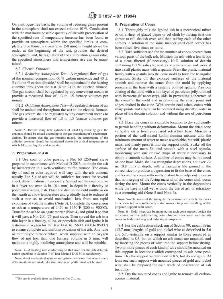 ASTM D1857-87(1994) - Standard Test Method for Fusibility of Coal and Coke Ash