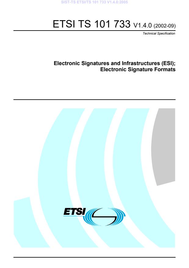TS ETSI/TS 101 733 V1.4.0:2005