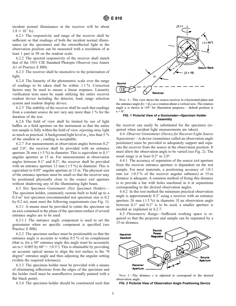 ASTM E810-94(2000) - Standard Test Method for Coefficient of Retroreflection of Retroreflective Sheeting Utilizing the Coplanar Geometry