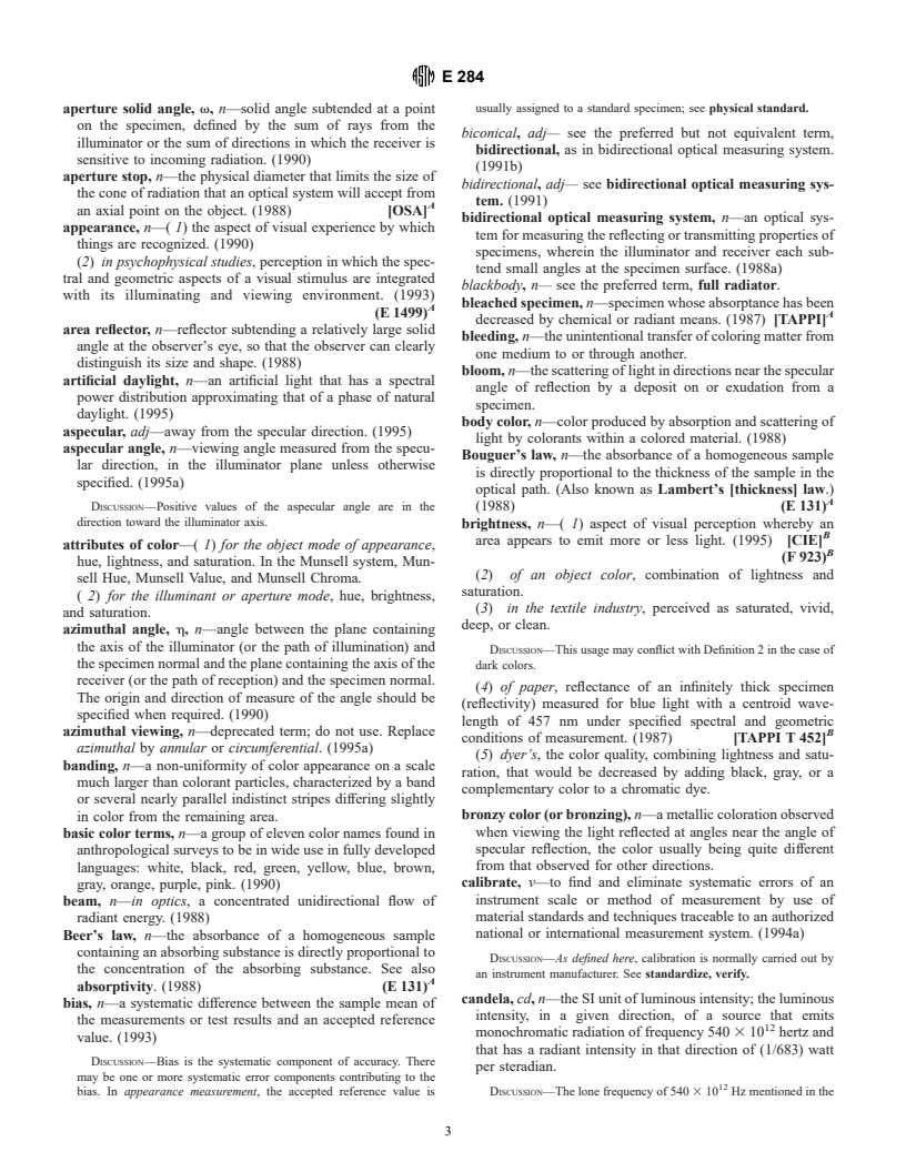 ASTM E284-01 - Standard Terminology of Appearance