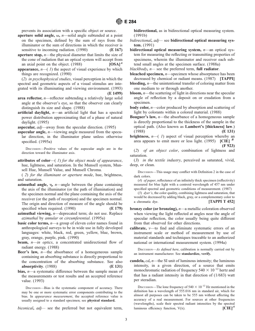 ASTM E284-00 - Standard Terminology of Appearance