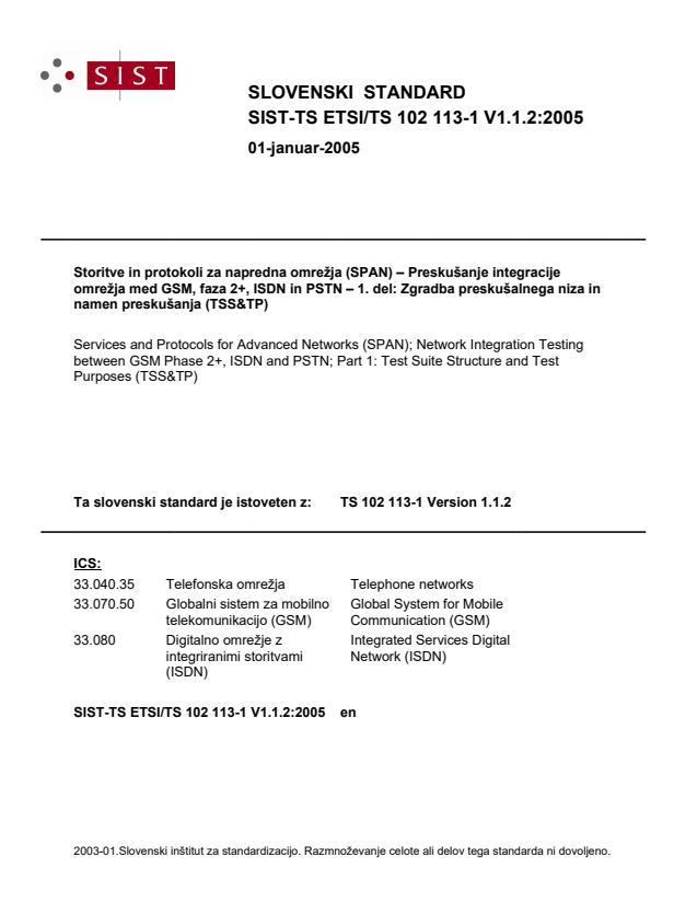 TS ETSI/TS 102 113-1 V1.1.2:2005