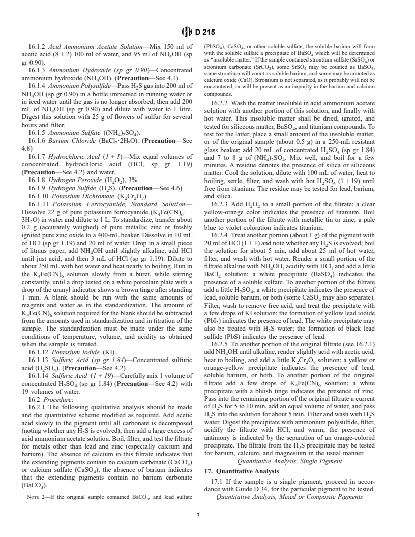 ASTM D215-91(1996) - Standard Practice for the Chemical Analysis of White Linseed Oil Paints