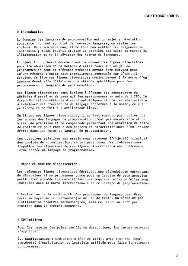 ISO/TR 9547:1988 - Processeurs de langage de programmation -- Méthodes d'essai -- Lignes directrices pour leur élaboration et acceptabilité
