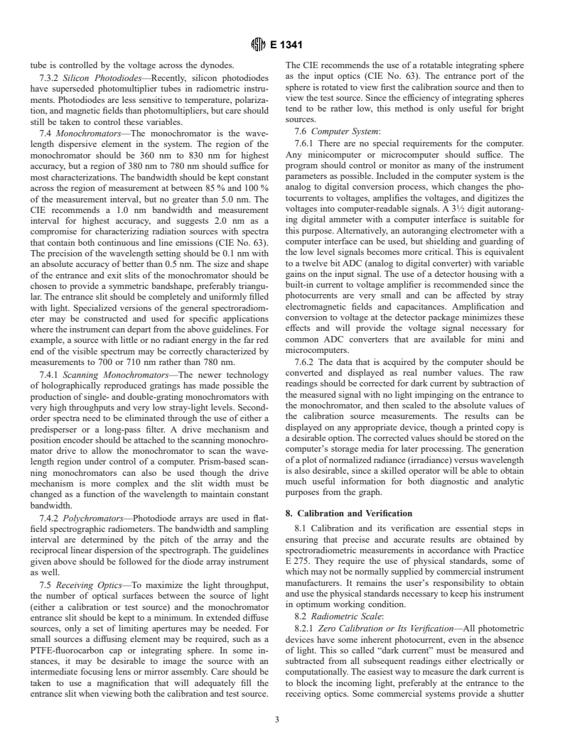 ASTM E1341-96 - Standard Practice for Obtaining Spectroradiometric Data from Radiant Sources for Colorimetry