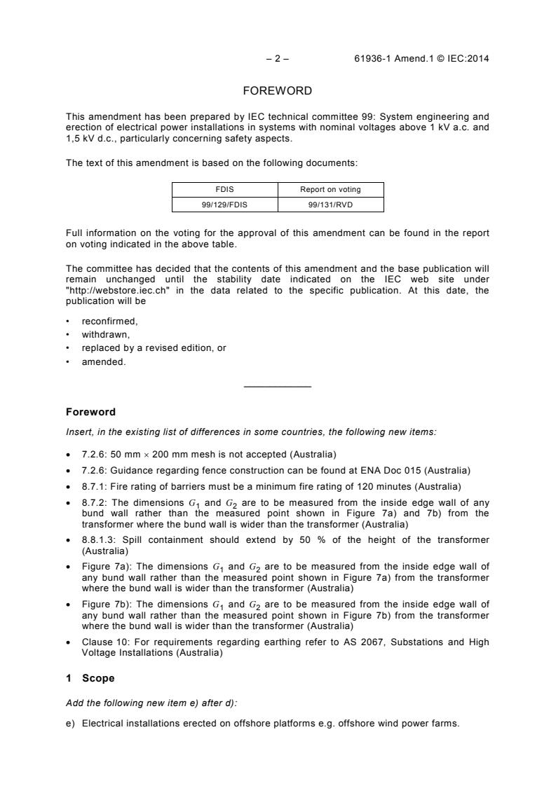 IEC 61936-1:2010/AMD1:2014 IEC 61936-1:2010/AMD1:2014 - Amendment 1 - Power installations exceeding 1 kV a.c. - Part 1: Common rules - Page 4 preview