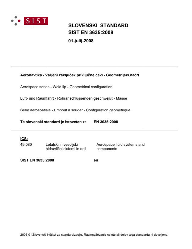 EN 3635:2008 EN 3635:2008 - Page 1 preview