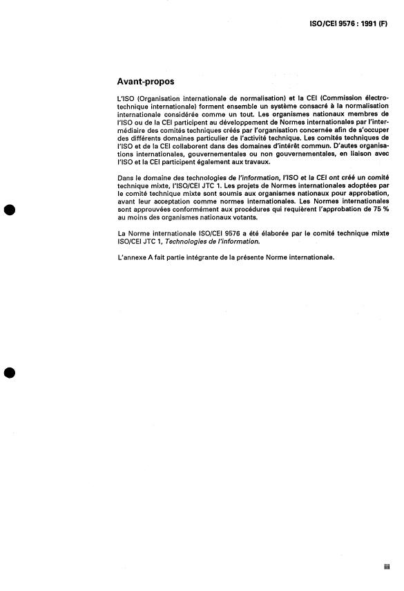 ISO/IEC 9576:1991 - Technologies de l'information -- Interconnexion de systemes ouverts -- Spécification de protocole de présentation en mode sans connexion
