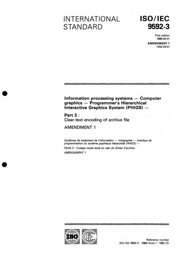 ISO/IEC 9592-3:1989/Amd 1:1992