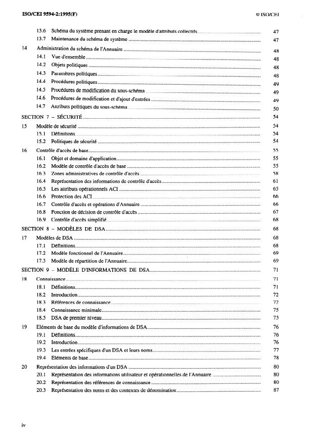 ISO/IEC 9594-2:1995 ISO/IEC 9594-2:1995 - Technologies de l'information -- Interconnexion de systemes ouverts (OSI) -- L'Annuaire: Les modeles - Page 4 preview