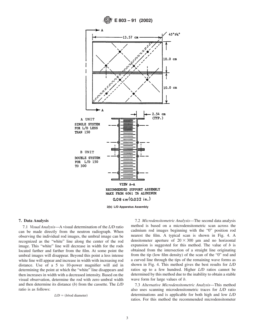 ASTM E803-91(2002) - Standard Test Method for Determining the L/D Ratio of Neutron Radiography Beams