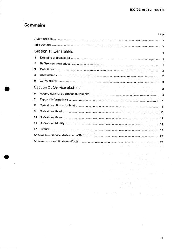 ISO/IEC 9594-3:1990 - Technologies de l'information -- Interconnexion de systemes ouverts -- L'Annuaire
