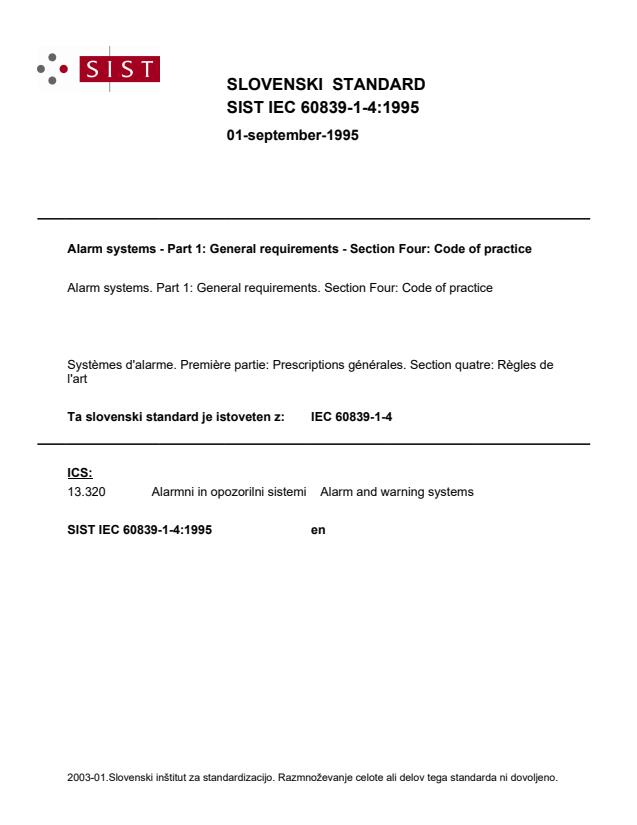 IEC 60839-1-4:1995