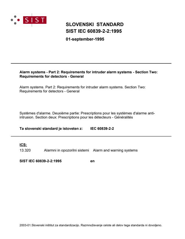 IEC 60839-2-2:1995