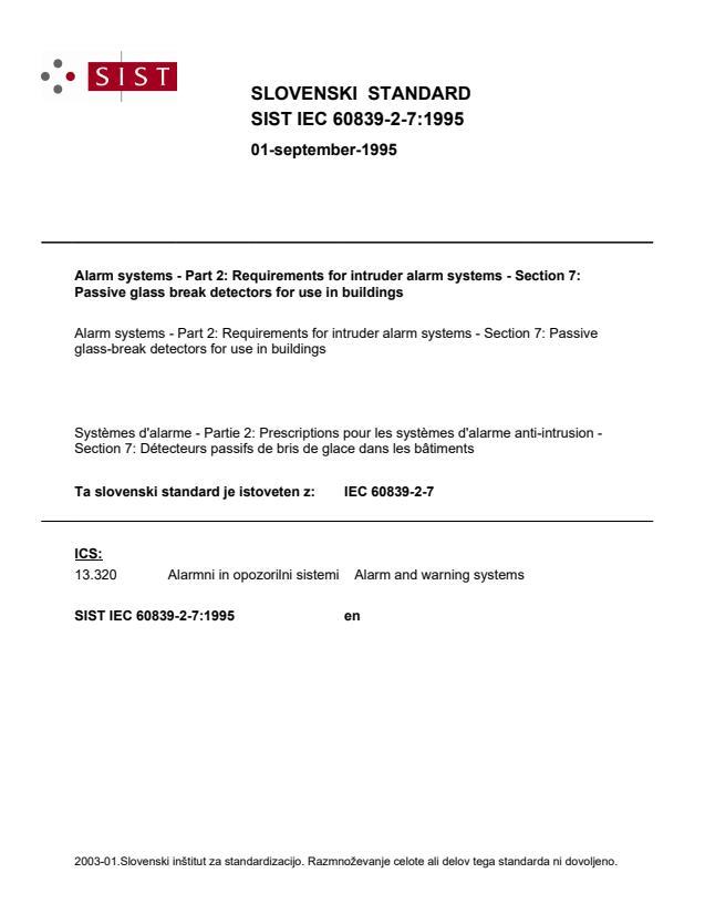 IEC 60839-2-7:1995