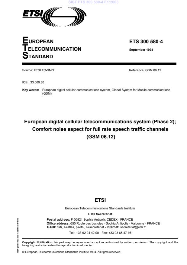 ETS 300 580-4 E1:2003