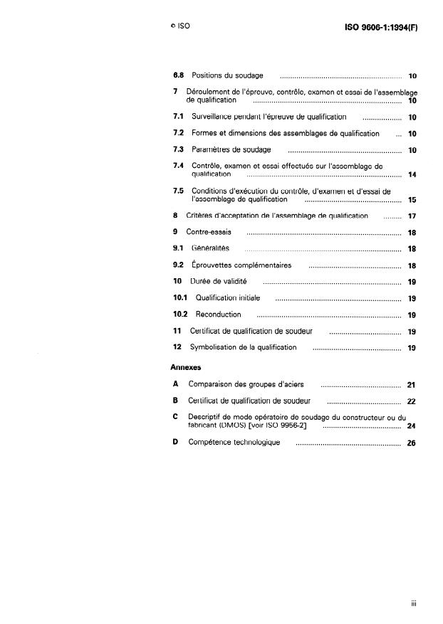 ISO 9606-1:1994 - Qualification des soudeurs -- Soudage par fusion