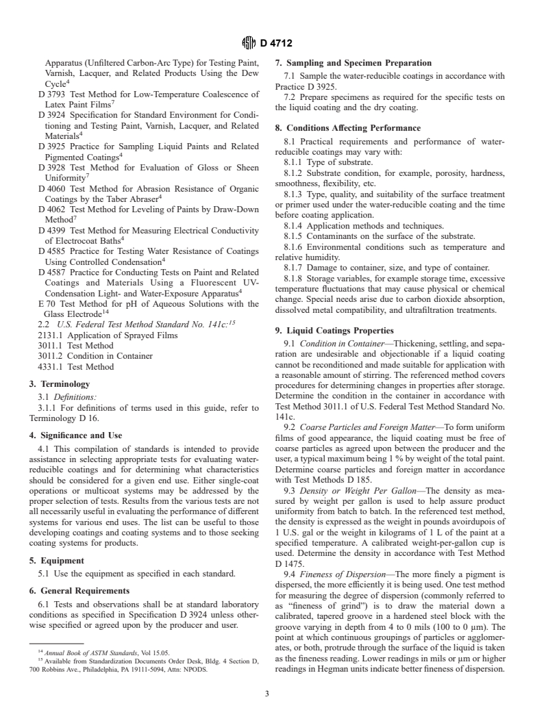 ASTM D4712-87a(1996) - Standard Guide for Testing Industrial Water-Reducible Coatings