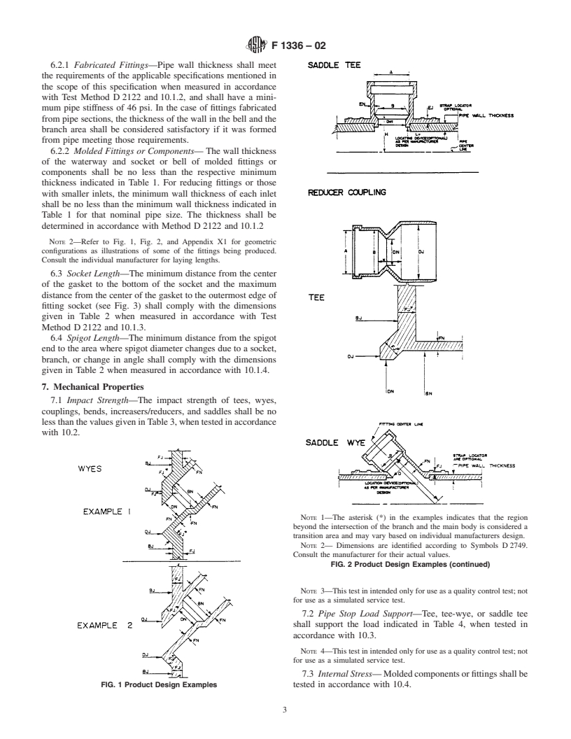 ASTM F1336-02 - Standard Specification for Poly(Vinyl Chloride) (PVC) Gasketed Sewer Fittings