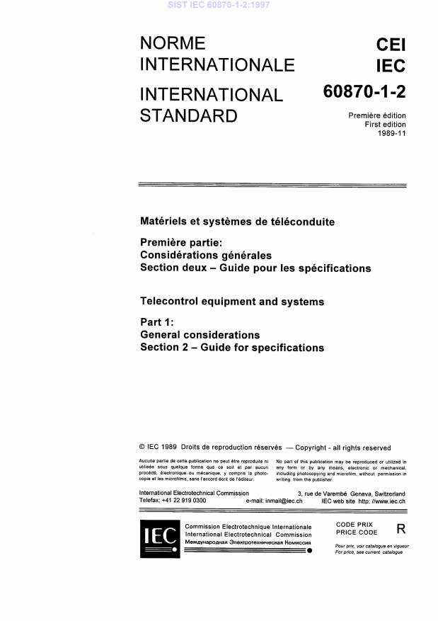IEC 60870-1-2 1997