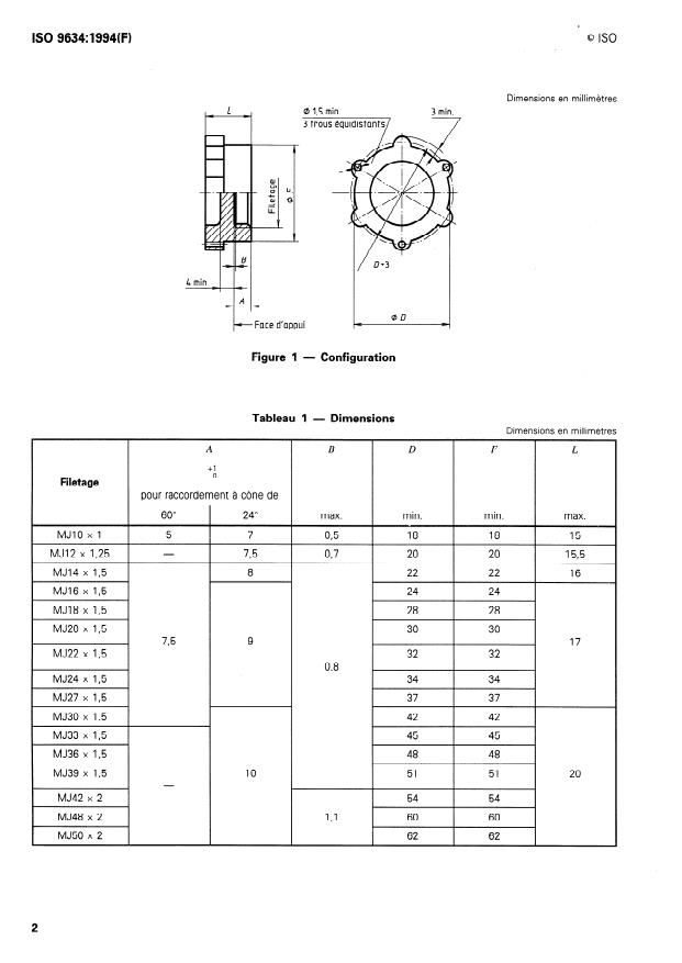 ISO 9634:1994 ISO 9634:1994 - Aéronautique et espace -- Systemes de fluides -- Dimensions des bouchons et capuchons de protection en matiere plastique - Page 4 preview