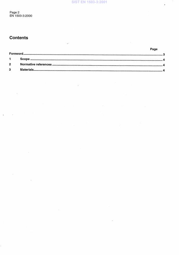 EN 1503-3:2000 EN 1503-3:2001 - Page 4 preview