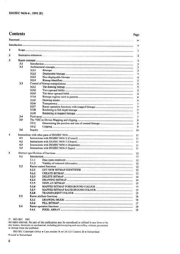 ISO/IEC 9636-6:1991 ISO/IEC 9636-6:1991 - Information technology -- Computer graphics -- Interfacing techniques for dialogues with graphical devices (CGI) -- Functional specification - Page 2 preview