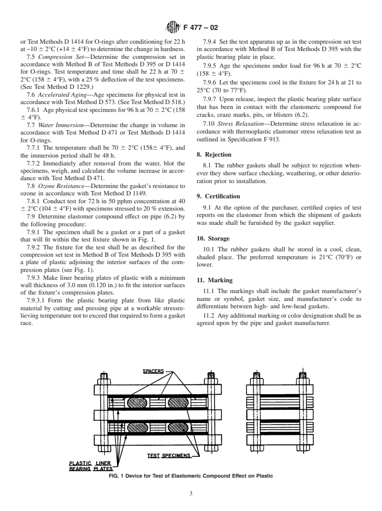 ASTM F477-02 - Standard Specification for Elastomeric Seals (Gaskets) for Joining Plastic Pipe