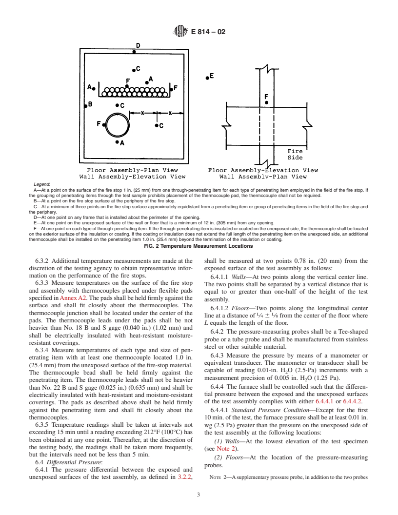 ASTM E814-02 - Standard Test Method for Fire Tests of Through-Penetration Fire Stops