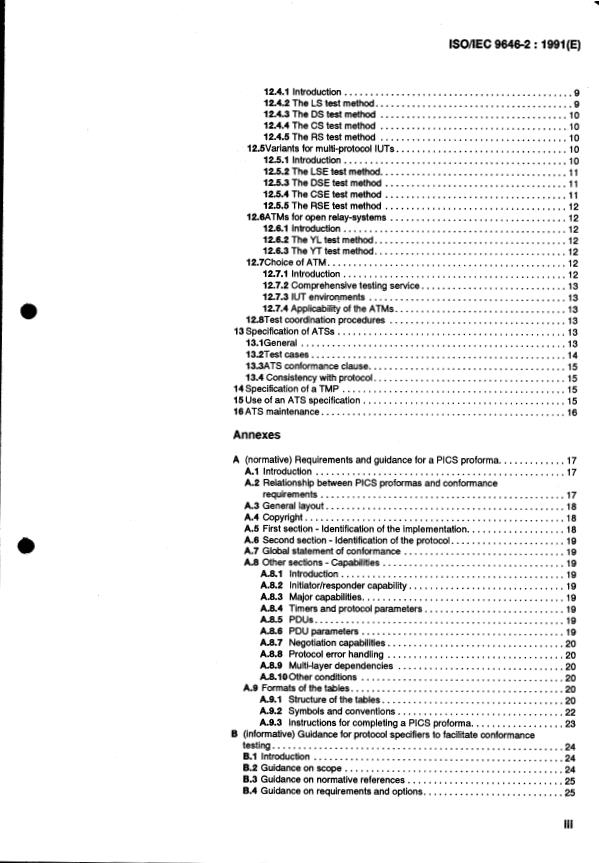 ISO/IEC 9646-2:1991 ISO/IEC 9646-2:1991 - Information technology -- Open Systems Interconnection -- Conformance testing methodology and framework - Page 3 preview