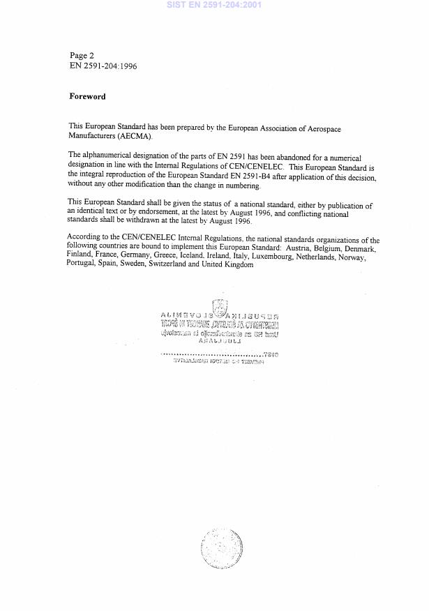 EN 2591-204:1996 EN 2591-204:2001 - Page 4 preview