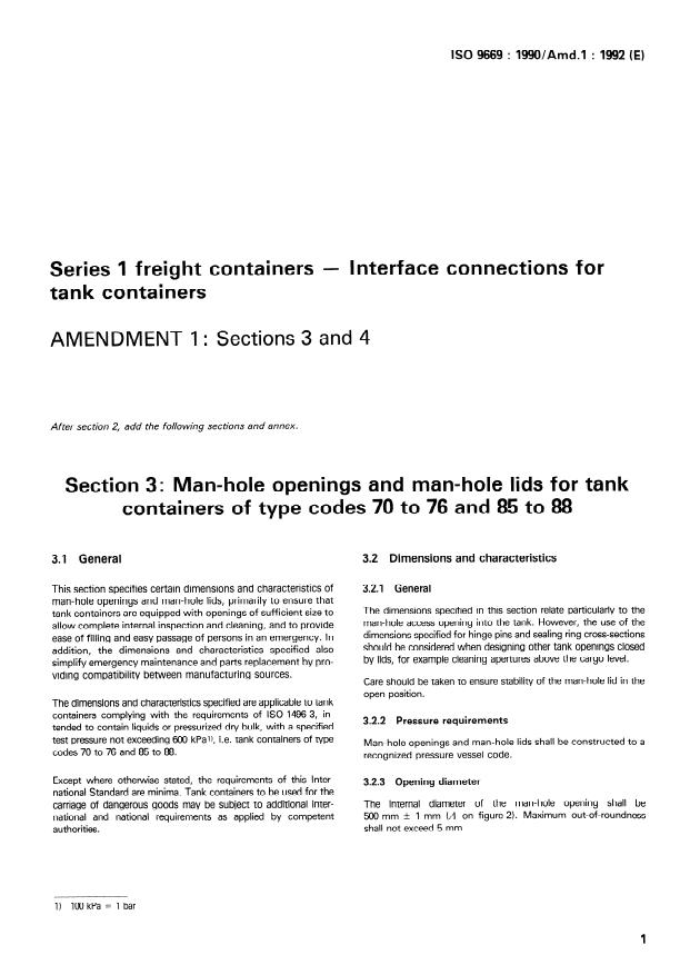 ISO 9669:1990/Amd 1:1992 - Sections 3 and 4