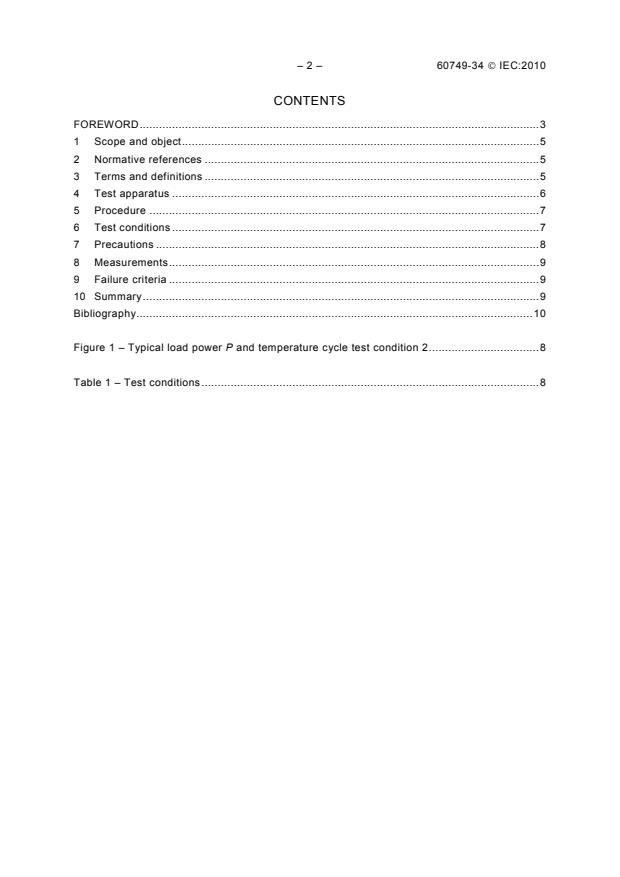 IEC 60749-34:2010 IEC 60749-34:2010 - Semiconductor devices - Mechanical and climatic test methods - Part 34: Power cycling - Page 4 preview