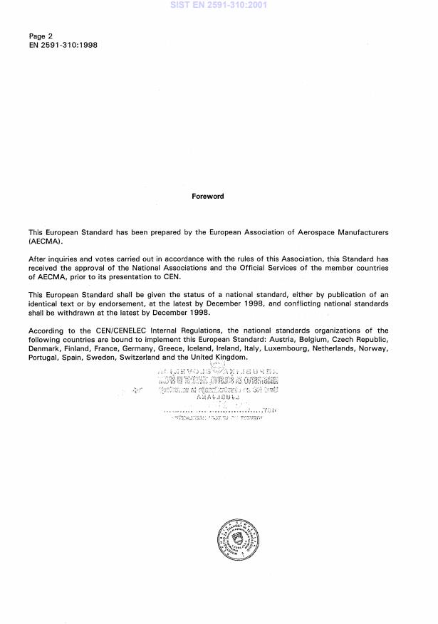 EN 2591-310:1998 EN 2591-310:2001 - Page 4 preview