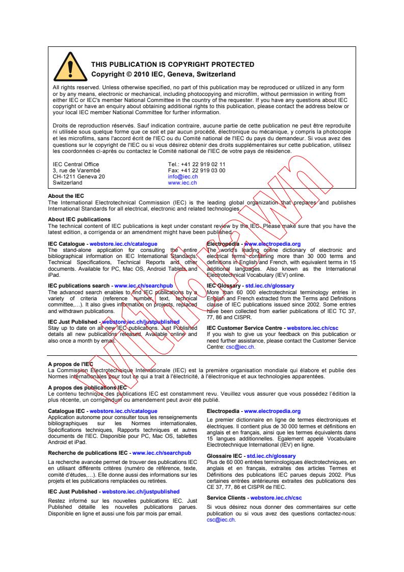IEC 60691:2002/AMD2:2010 IEC 60691:2002/AMD2:2010 - Amendment 2 - Thermal-links - Requirements and application guide
Released:2/25/2010 - Page 2 preview