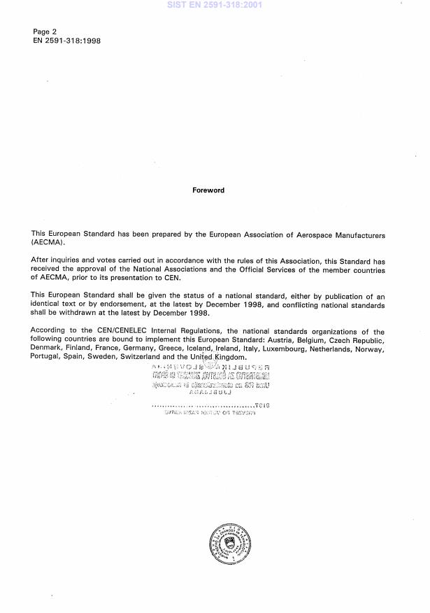 EN 2591-318:1998 EN 2591-318:2001 - Page 4 preview